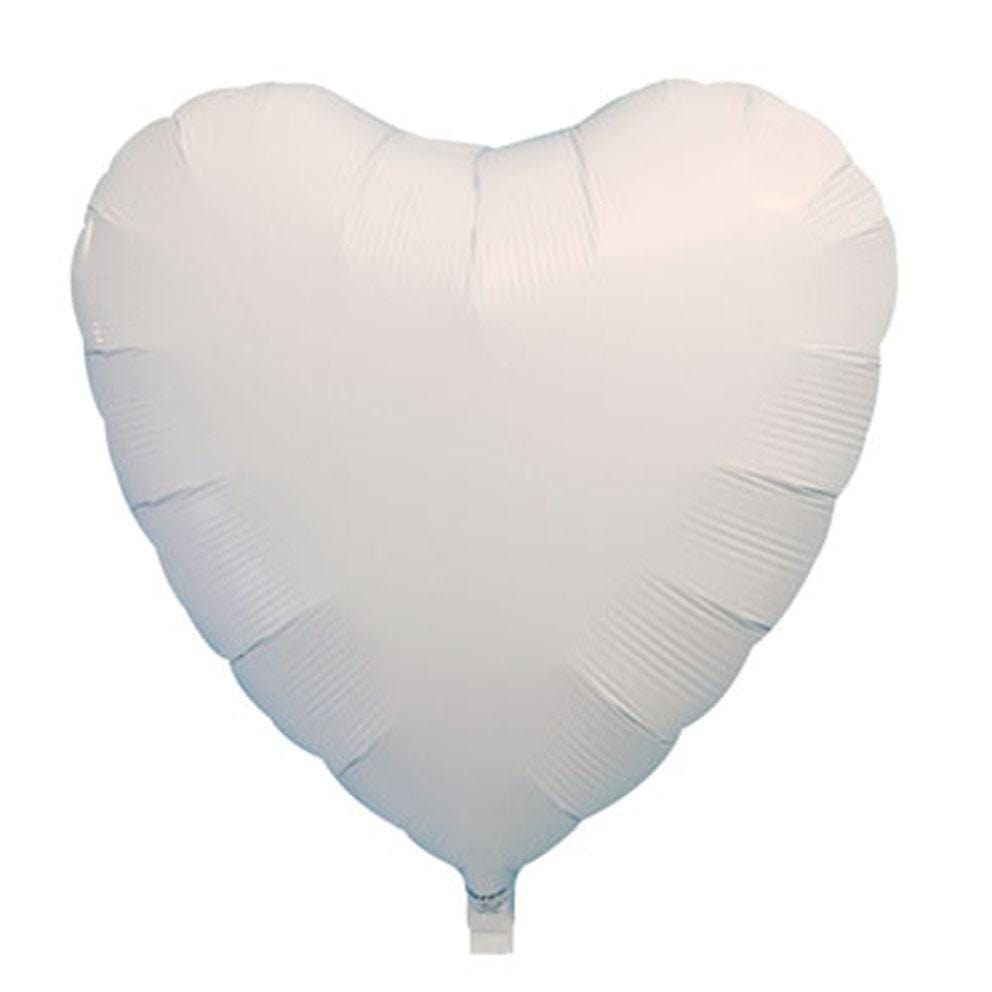 White Heart Foil Balloons | Wedding Balloons | Stylish Balloon Shop UK Qualatex