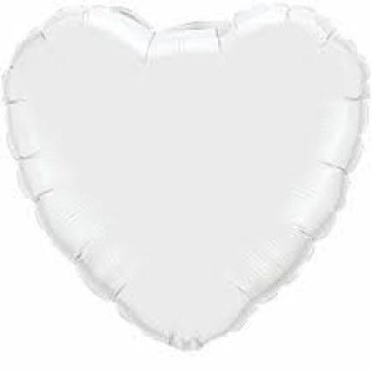 White Heart Foil Balloons | Wedding Balloons | Stylish Balloon Shop UK Qualatex