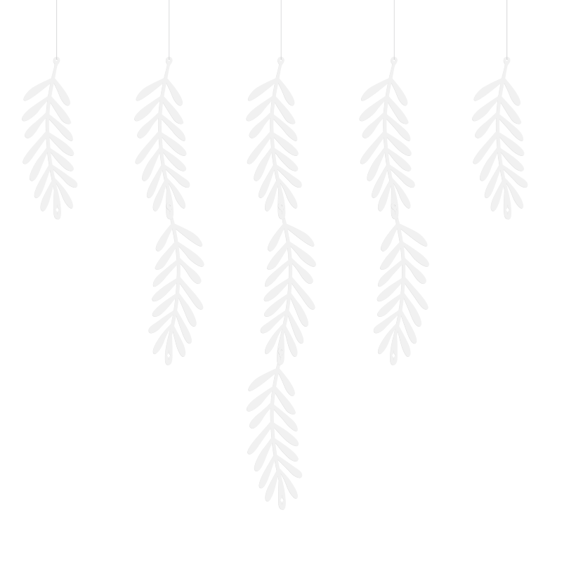 White Leaf Garland Backdrop Weddding Backdrop installation DIY