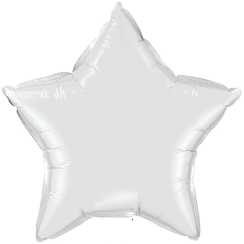 White Star Foil Balloons | Helium Balloons | Online Balloonery Qualatex
