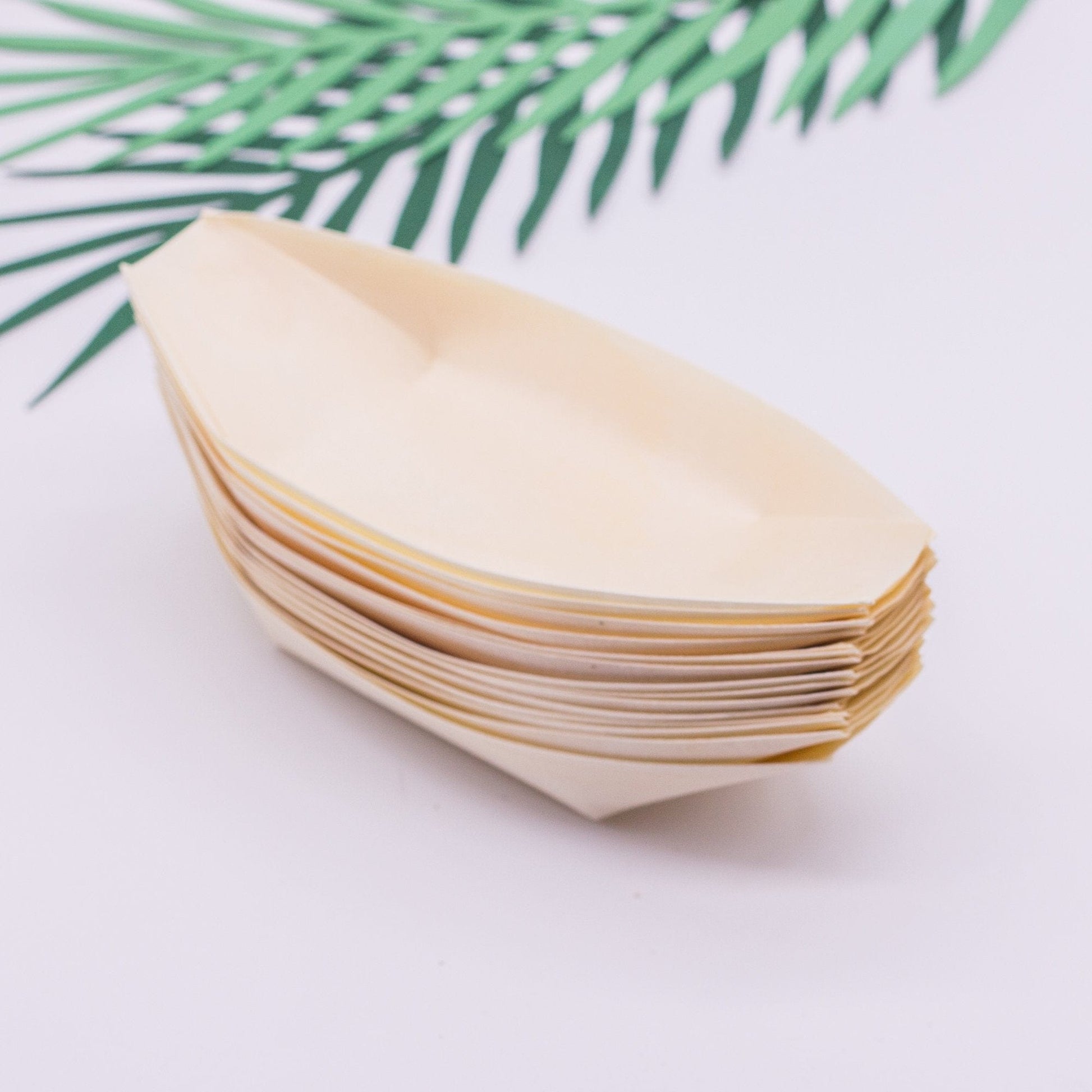 Wooden Canape Boats | Eco Disposable Party Supplies UK Pretty Little Party Shop