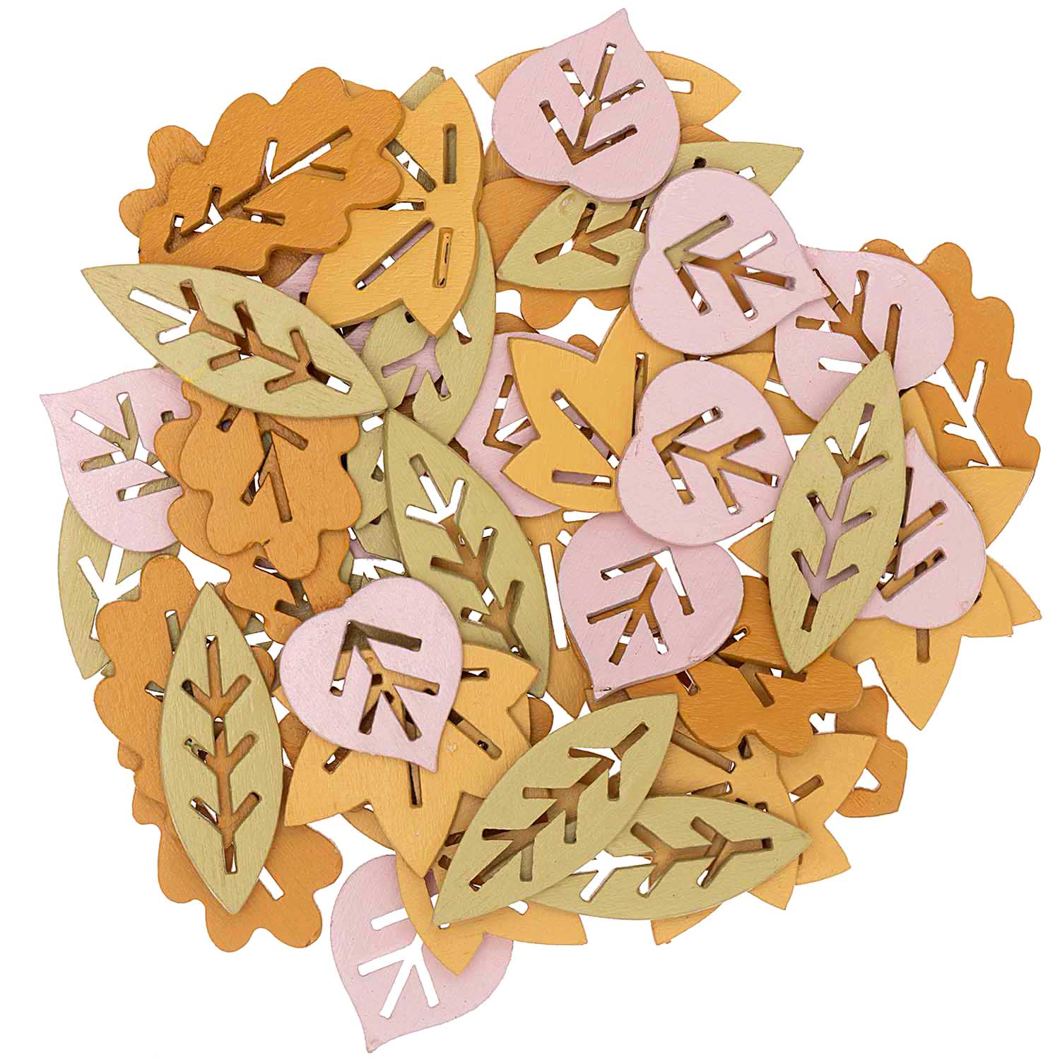 Natural Wooden Leaves Confetti Embellishments | Eco Confetti Rico Design