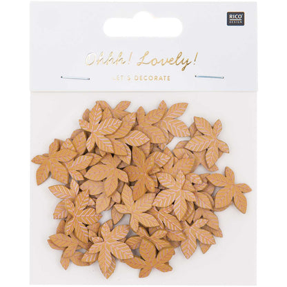 Natural Wooden Leaves Confetti Embellishments | Eco Confetti Rico Design