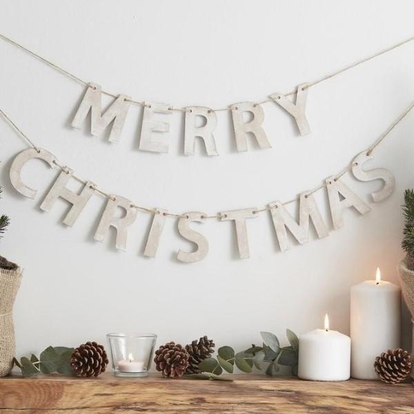 Wooden Christmas Garland | Scandi Style Christmas |  Unique Christmas Ginger Ray