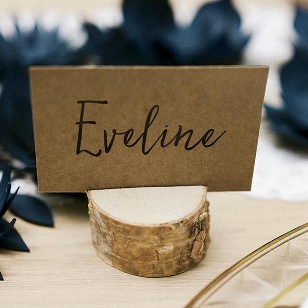 Wooden Place Card Holders | Wedding Table Decor | Rustic Theme Wedding Party Deco
