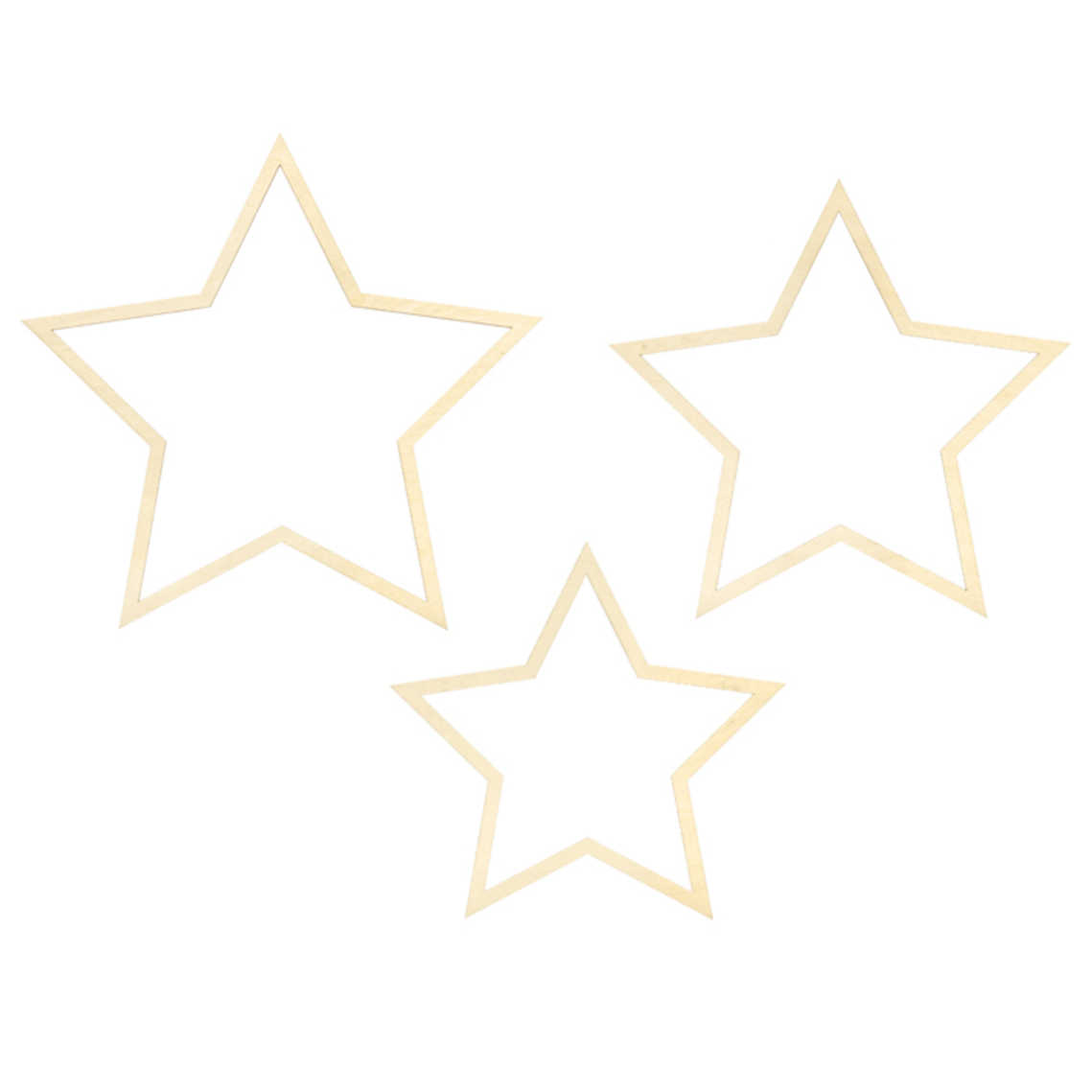 Wooden Star Decorations | Scandi Style Christmas | Unique Christmas Party Deco