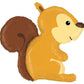 Squirrel Balloon | Woodland Squirrel Foil Balloon | Woodland Party UK Betallic