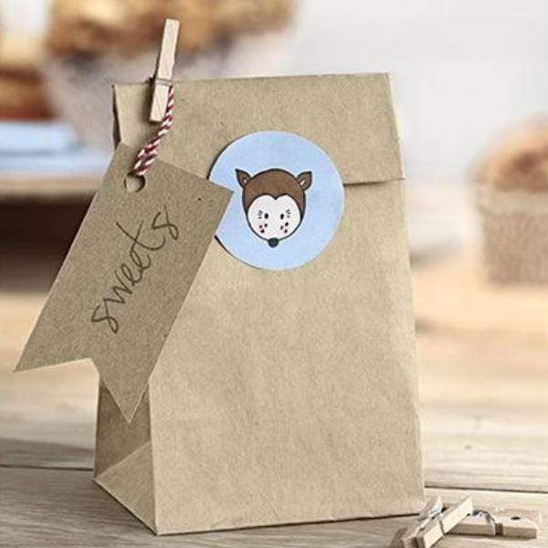 Woodland Animal Party Bags with Stickers | Animal Party Theme UK Party Deco