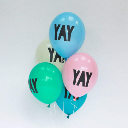 Yay Balloons Blue | Modern Party Balloons | Online Balloonery Pretty Little Party Shop