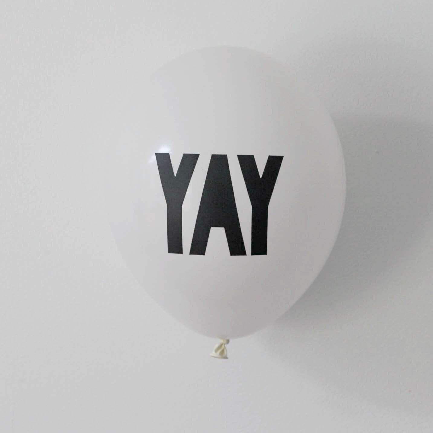 Yay Balloons White - Pretty Little Party Shop UK Pretty Little Party Shop