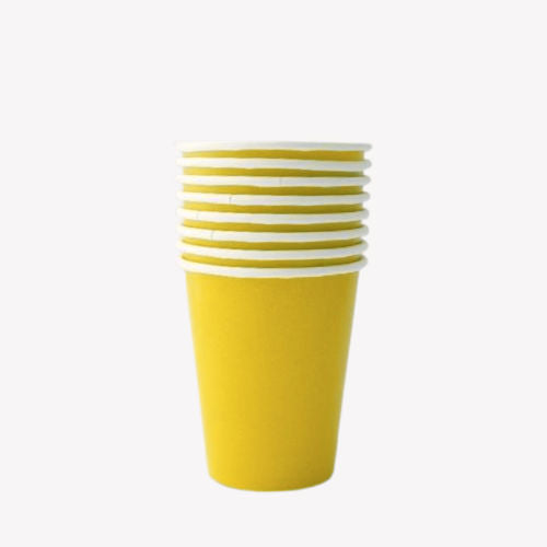 Bright Yellow Paper Party Cups