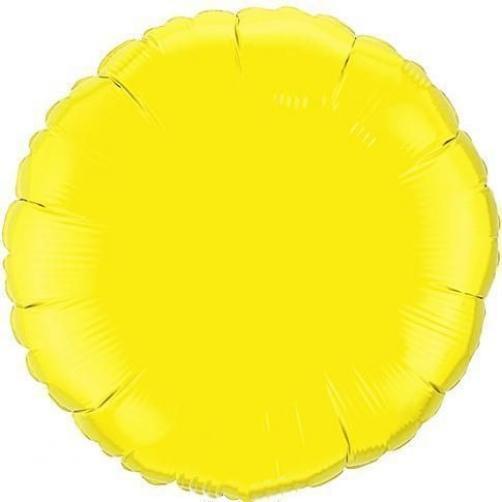Yellow Round Foil Balloon | Helium Balloon | Online Balloonery Qualatex