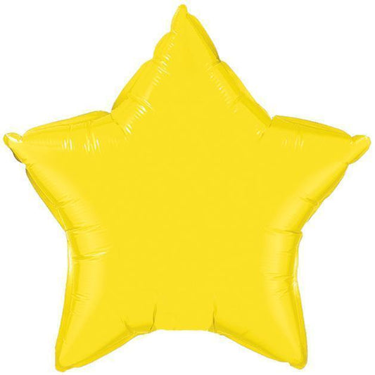 Yellow Star Foil Balloons | Helium Balloons | Online Balloonery Qualatex